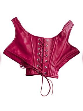 The North Bound Lace-Up Leather Corset Top